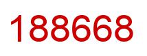 Number 188668 red image