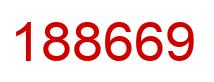 Number 188669 red image