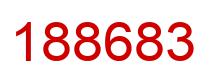 Number 188683 red image