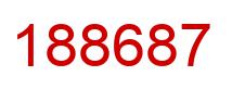 Number 188687 red image
