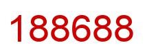Number 188688 red image