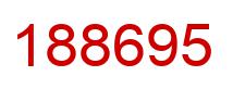 Number 188695 red image
