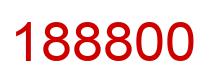 Number 188800 red image