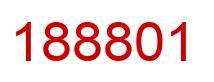 Number 188801 red image