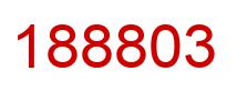 Number 188803 red image