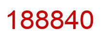 Number 188840 red image