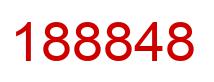 Number 188848 red image