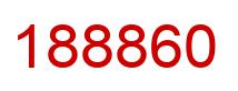 Number 188860 red image
