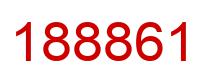 Number 188861 red image