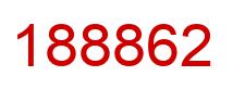 Number 188862 red image
