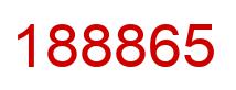 Number 188865 red image