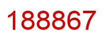Number 188867 red image