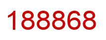Number 188868 red image