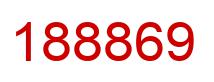 Number 188869 red image