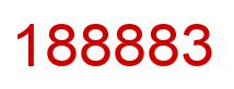 Number 188883 red image