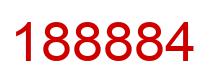 Number 188884 red image
