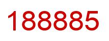 Number 188885 red image