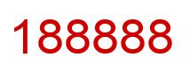Number 188888 red image