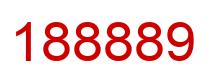 Number 188889 red image