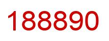 Number 188890 red image