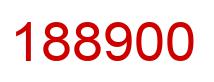 Number 188900 red image