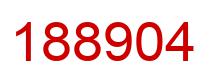 Number 188904 red image