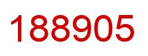 Number 188905 red image