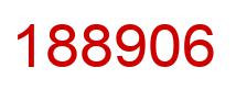 Number 188906 red image