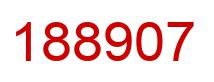 Number 188907 red image