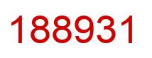 Number 188931 red image