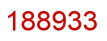 Number 188933 red image