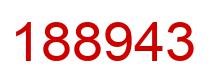Number 188943 red image