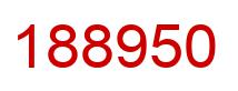 Number 188950 red image