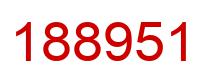 Number 188951 red image