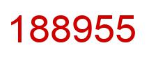Number 188955 red image