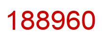 Number 188960 red image