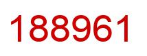 Number 188961 red image