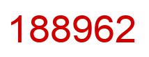 Number 188962 red image