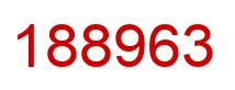 Number 188963 red image