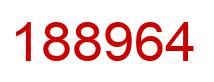 Number 188964 red image