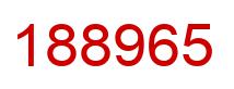 Number 188965 red image