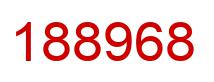 Number 188968 red image