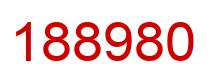 Number 188980 red image