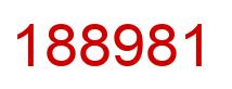 Number 188981 red image