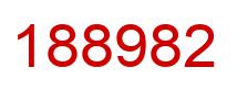 Number 188982 red image