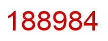 Number 188984 red image