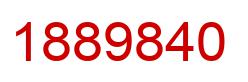 Number 1889840 red image