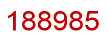 Number 188985 red image