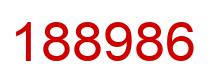 Number 188986 red image