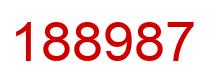 Number 188987 red image